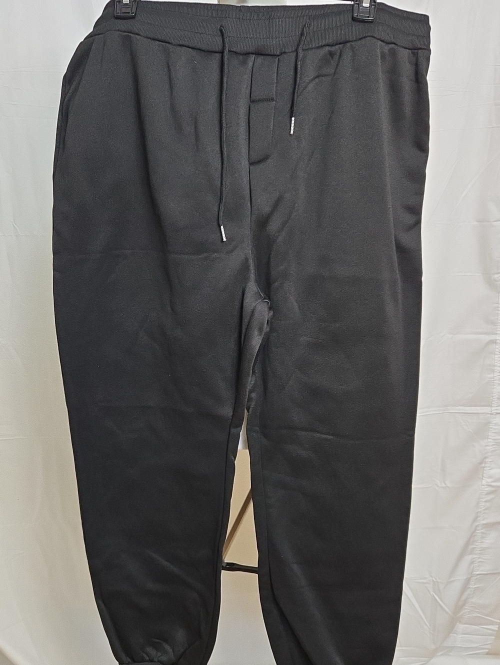 Men's Black Drawstring Jogger Pants - Comfortable Everyday Wear